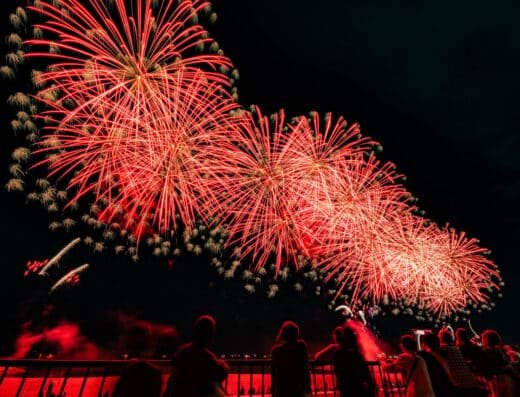 Wamoji-yaki and Fireworks